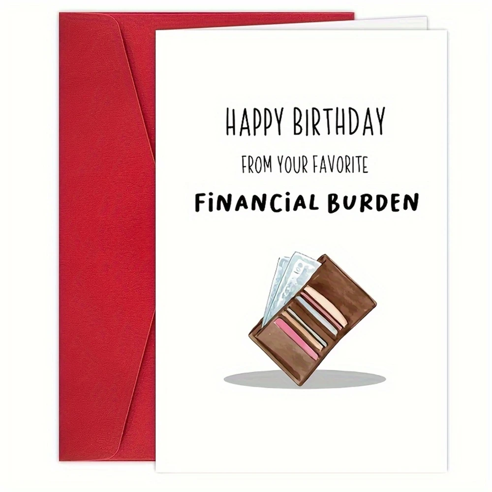 1 шт. забавная карточка на день рождения для мамы папы Юмористическая от сына