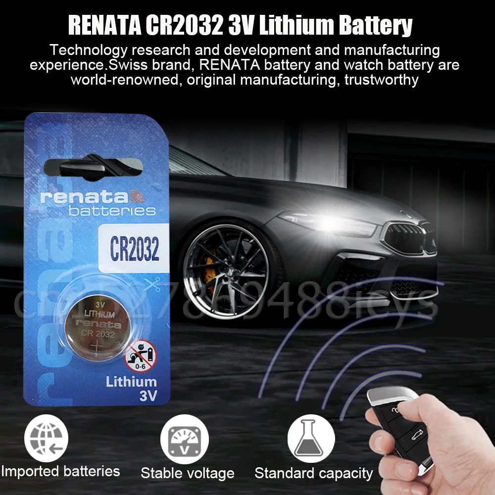 2-5 шт. Новый Оригинальный RENATA CR2032 CR 2032 ECR2032 DL2025 BR2025 3 В литиевая батарея для часов