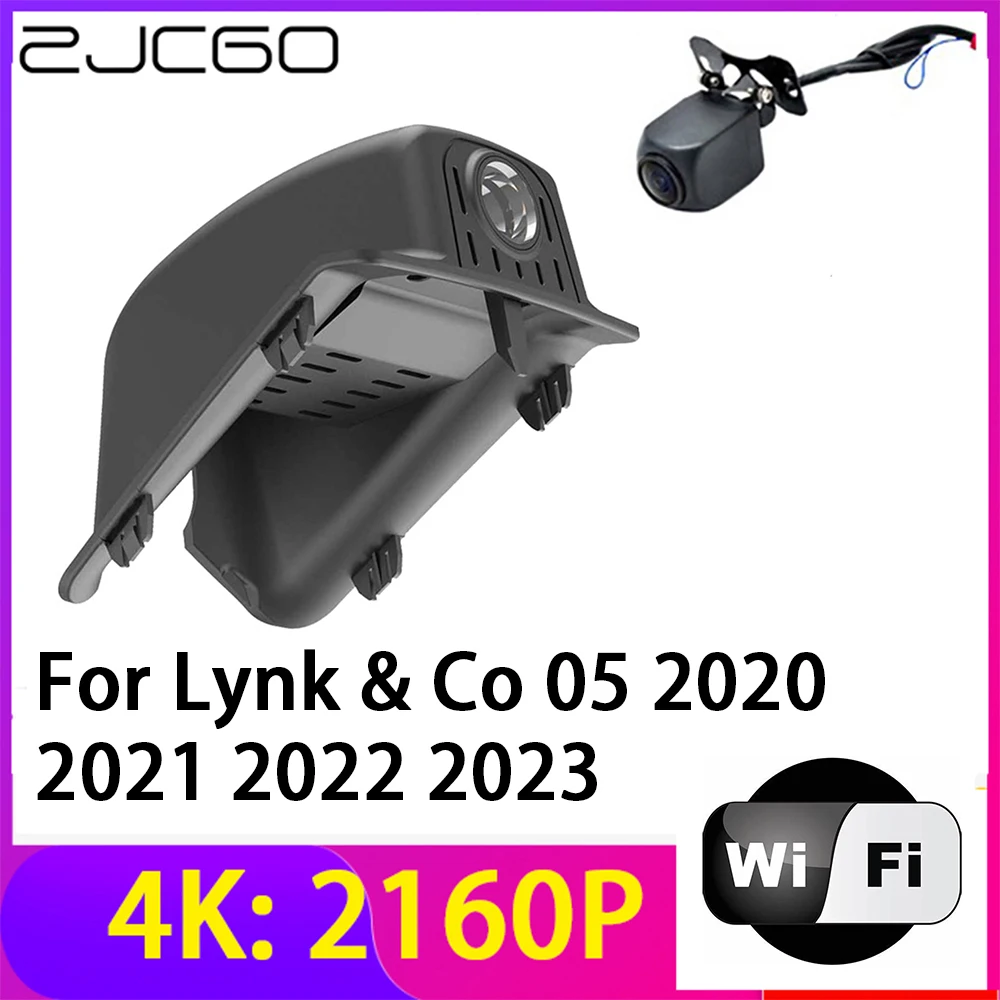 ZJCGO 4K 2160P Dash Cam Car DVR Camera 2 Lens Recorder Wifi Night Vision for Lynk & Co 05 2020 2021 2022 2023
