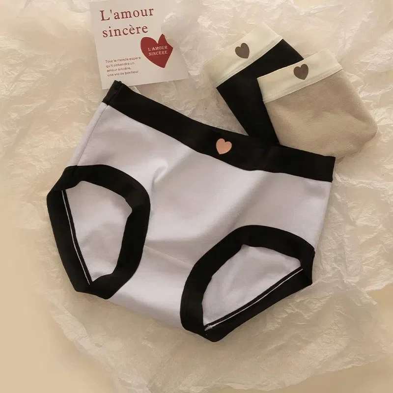 3 шт. женские хлопковые бесшовные трусы со средней посадкой