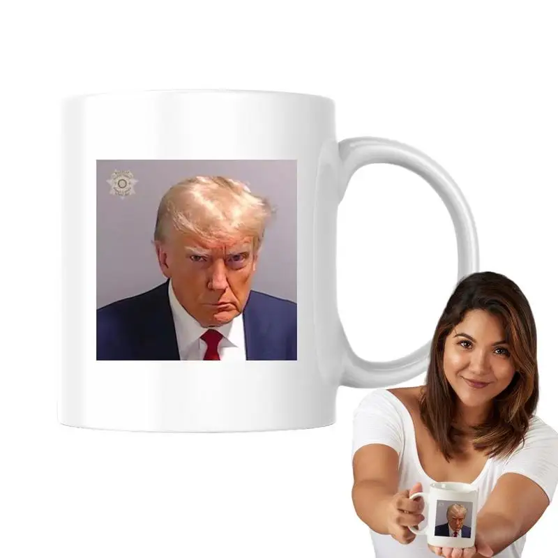 

Trump Ceramic Coffee Cup Creative Christmas Present Trump Pictures Coffee Cups Distinctive C-Grip Handle Tea Cup Party Gift