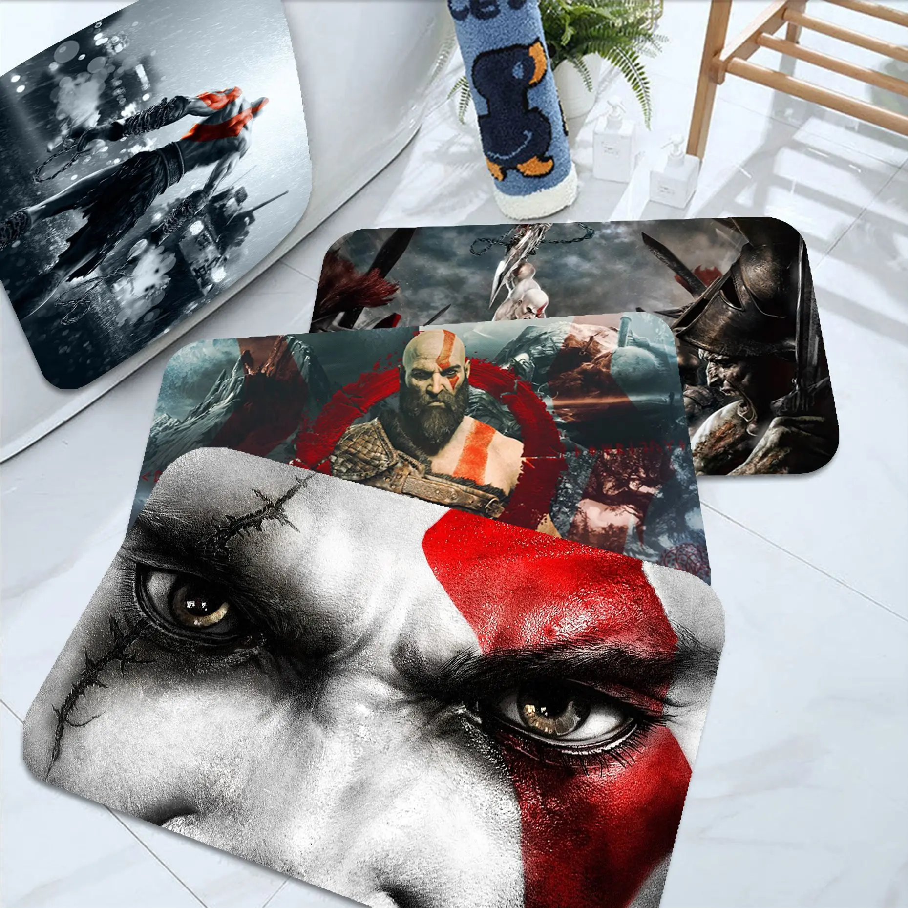 

Кухонный коврик GOD OF WAR, нескользящий Придверный коврик в скандинавском стиле для спальни, гостиной, дома, балкона