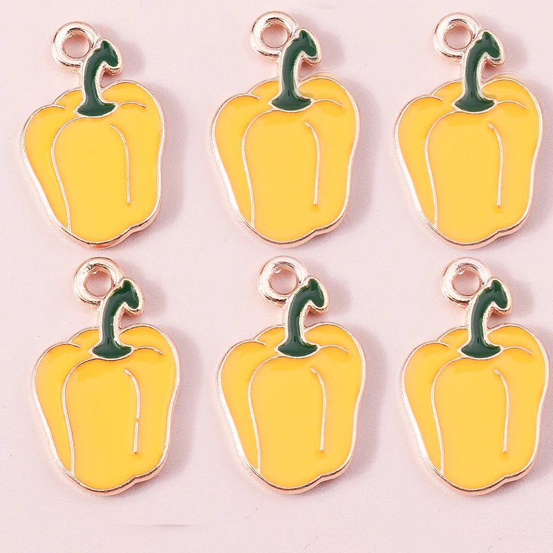 10 шт. смешанные прекрасные эмалевые Подвески в виде овощей томатов тыквы арахиса