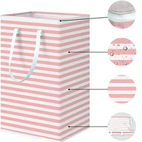 20222022simple household laundry basket striped waterproof dirty clothes basket foldable storage basket childrens toy storage b