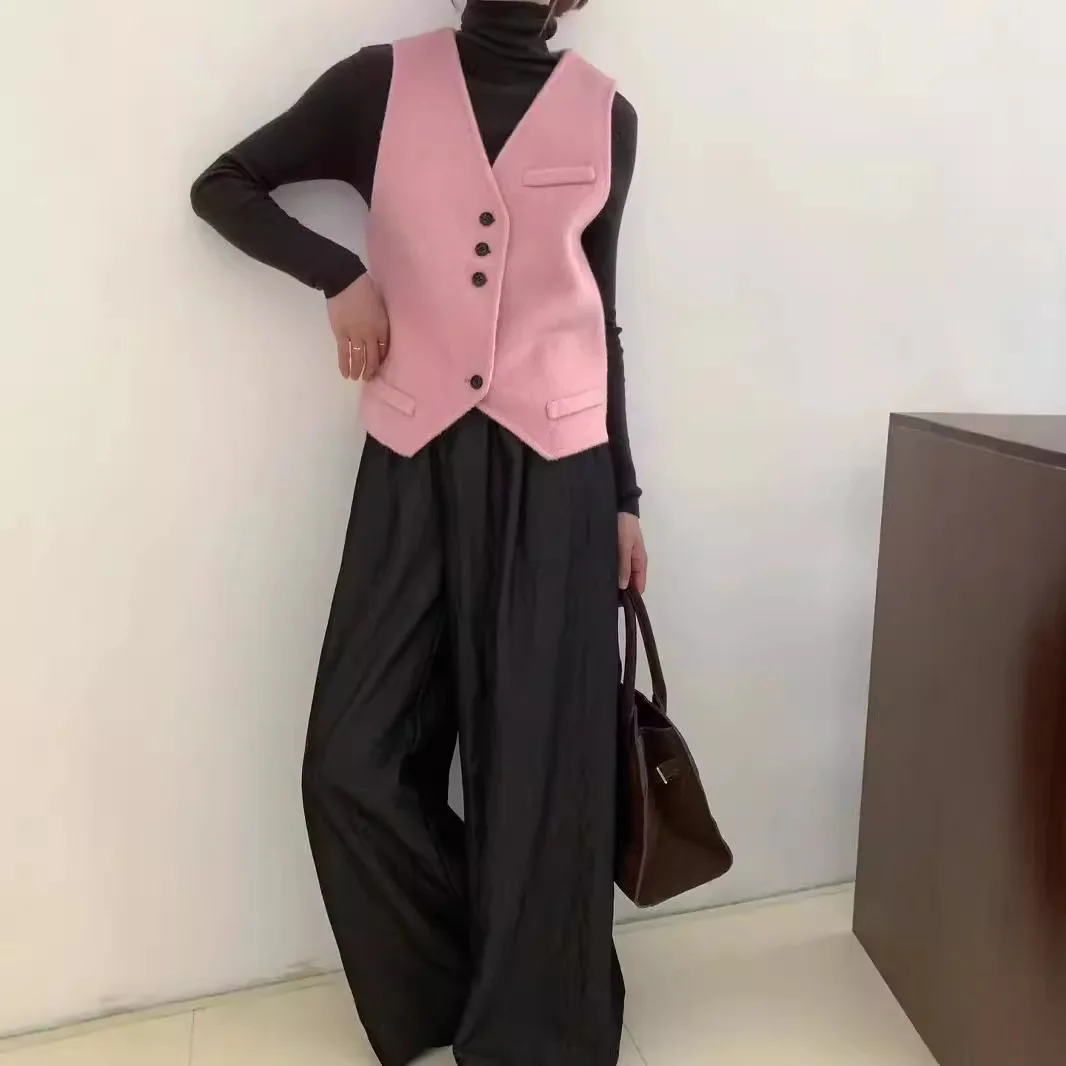 Осень/зима 2023 новое двустороннее кашемировое пальто из флиса яка высокого