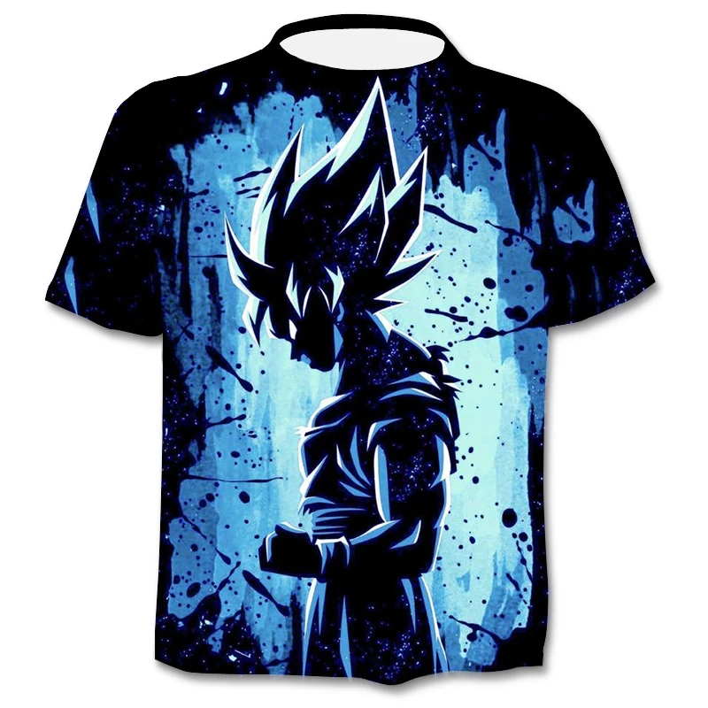 Мужская футболка Goku Vegeta футболки с драконом жемчугом Z детская одежда для