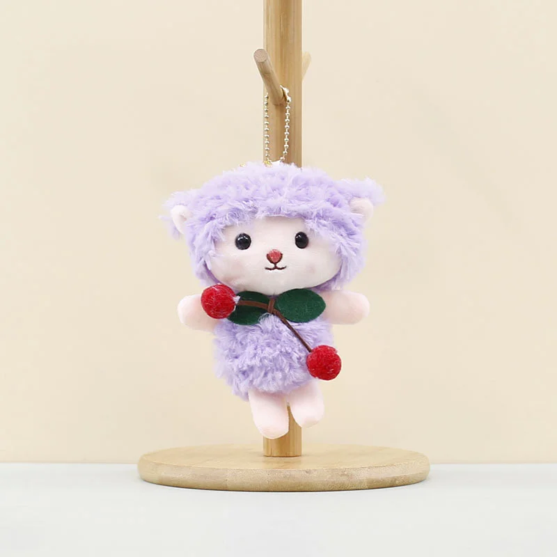 Милые брелки для куклы вишневого ягненка сумки кулон подвеска овцы сумка