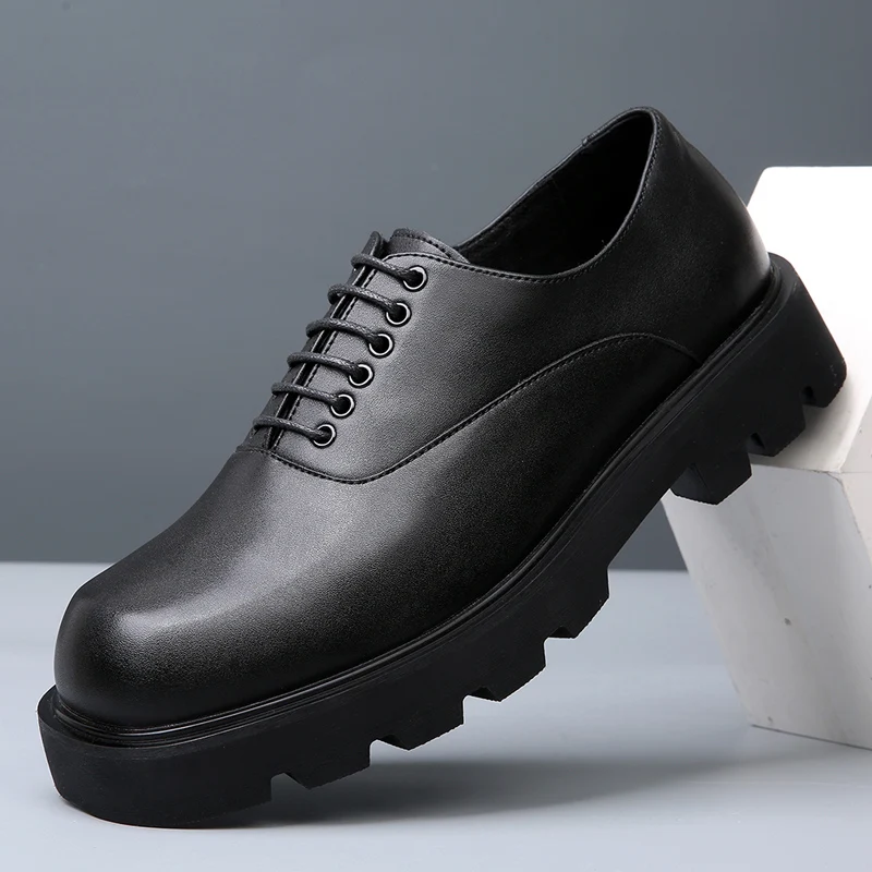 

Men's Genuine Leathe Oxford Comfortable Dress Shoes Originals Lace Up Formal Business Casual Daily Derby Shoes for Male