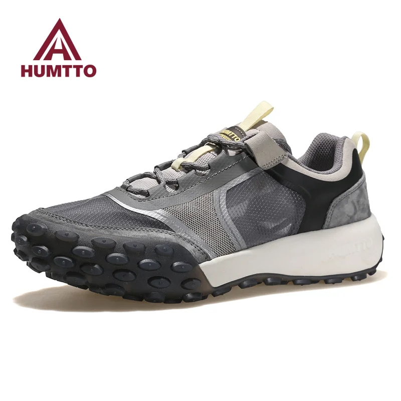 HUMTTO Fashion Shoes Men New Brand Non-leather Sneakers Sports Casual Shoes for Man Luxury Designer Black Mens Running Trainers