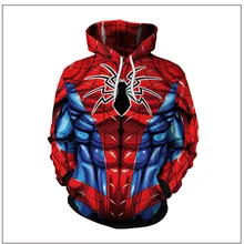 3D Digital printed Hot toys Spider-man hoodies mens womens casual baseball clothing Boy Hoodies pullovers Full-size sweatshirt