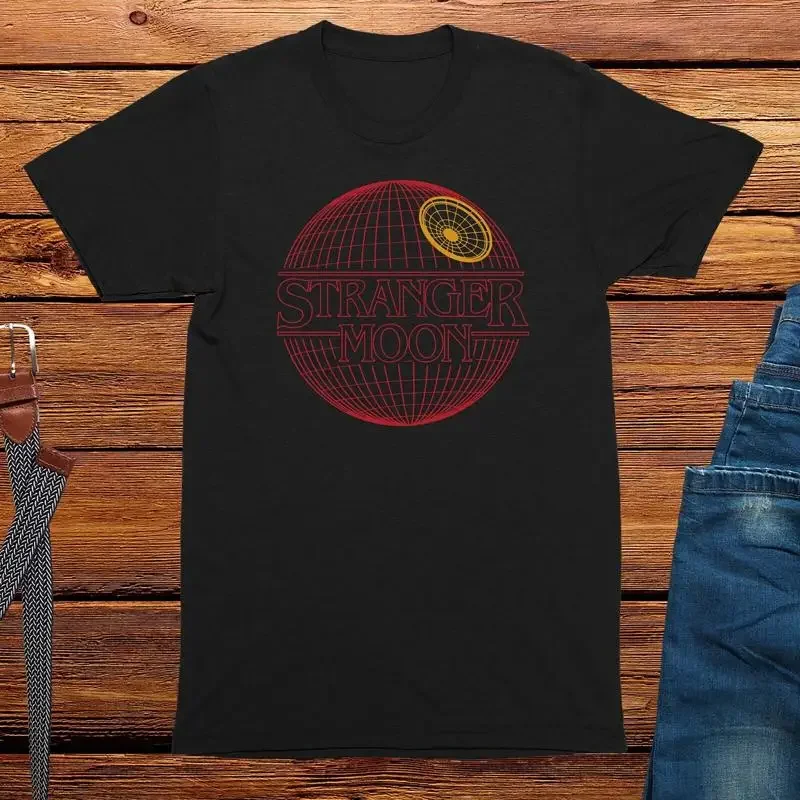 Фото Мужская забавная футболка Stranger Moon Geek Nerd для мужчин №1