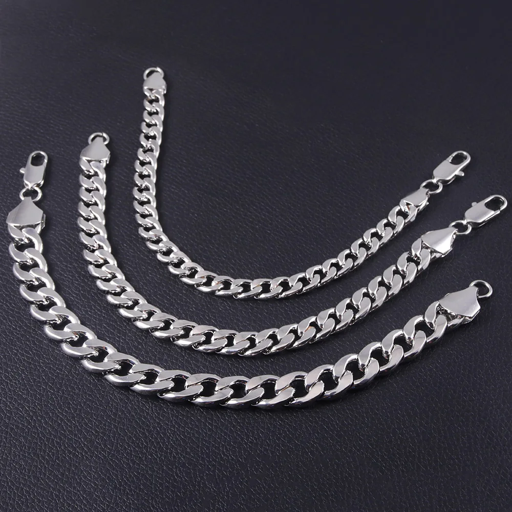 Модные браслеты в европейском и американском стиле кубинские металлические цепи