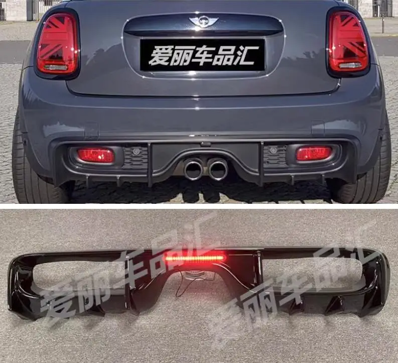 

Диффузор для заднего бампера Mini Cooper S отверстия F55 F56 F57 спойлер для двери багажника из углеродного волокна (стандартная фотография)