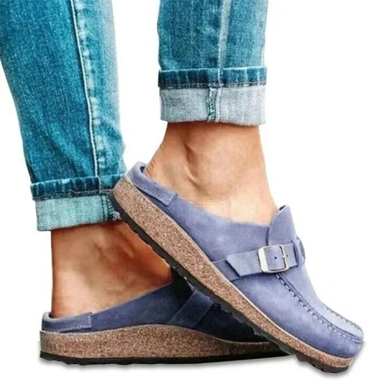 2023 Shoes Women Retro Shoes Slip on Mules Ladies Comfort Flats Female New Plus Size  Casual Men Summer Flat Clogs