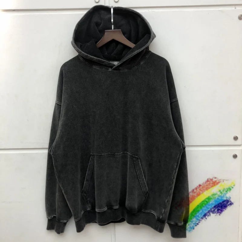

Nice washed Heavy Fabric Hoodie Men Women High Quality Blank Solid Color Pullover Oversize Tops Casual Hooded