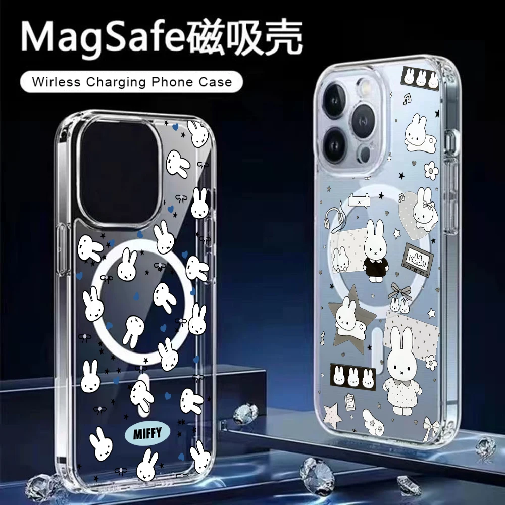Фото Магнитный чехол White Rabbit M-Miffany для Samsung Galaxy S26 S25 S24 S23 S22 S21 Ultra Plus 5G S20 FE с поддержкой MagSafe №2