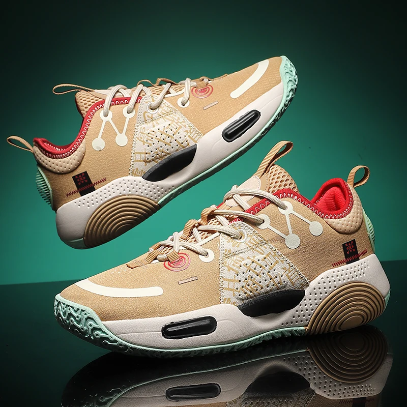 High Quality Comfortable Breathable Basketball Shoes 2023 Spring New Mens Sports Fashion Anti-slip Rubber Outsole Shoes 36-45