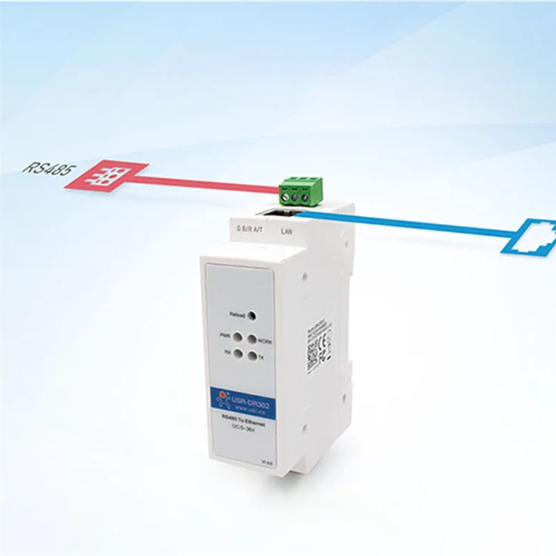 USR-DR302 Последовательный RS485 в Ethernet TCP IP-серверный модуль Ethernet-конвертер Modbus RTU