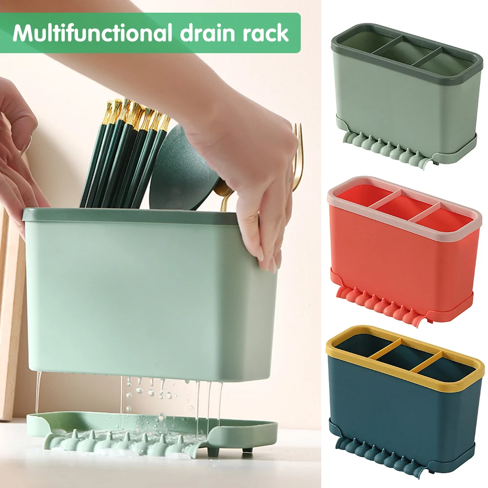 

Новинка многофункциональная сушилка для палочек кухонная утварь держатель для столовых приборов коробка для хранения стойка Органайзер ...