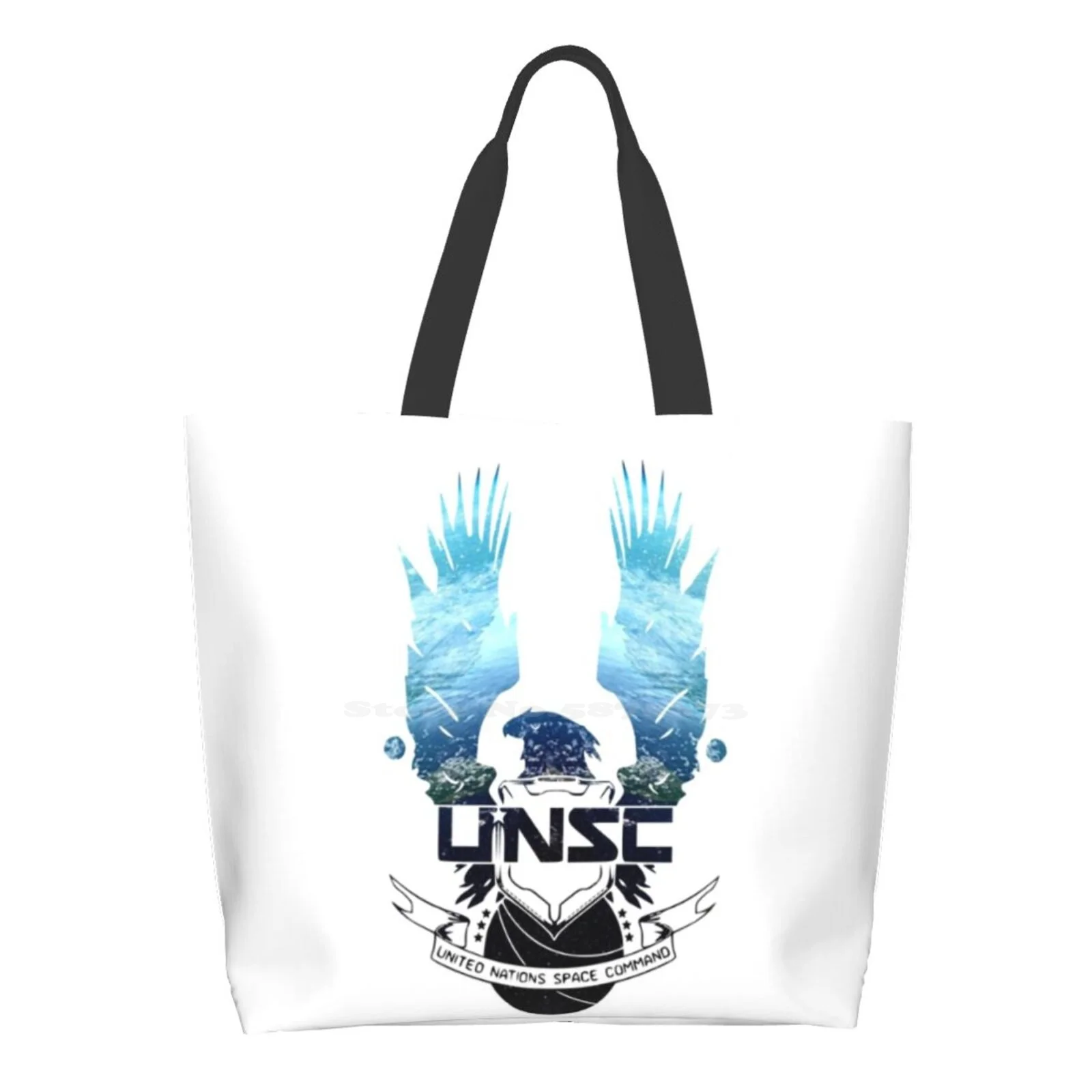 

Unsc Earth Background Logo Reusable Shopping Bag Tote Large Size Unsc Odst 2 3 Master Chief Xbox Bungie Cortana 4 Reach 117