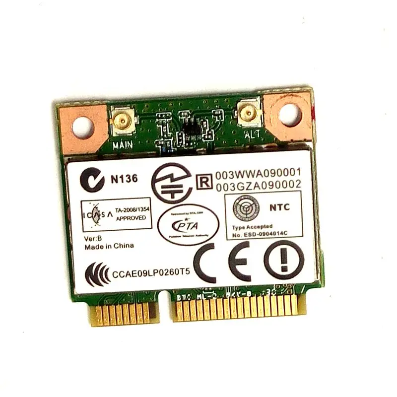 Новинка для AzureWave AW-NB097H AW-NB100H AR3012 AR5B225 Half Mini PCI-E Wifi BT4.0 Wlan Беспроводная карта