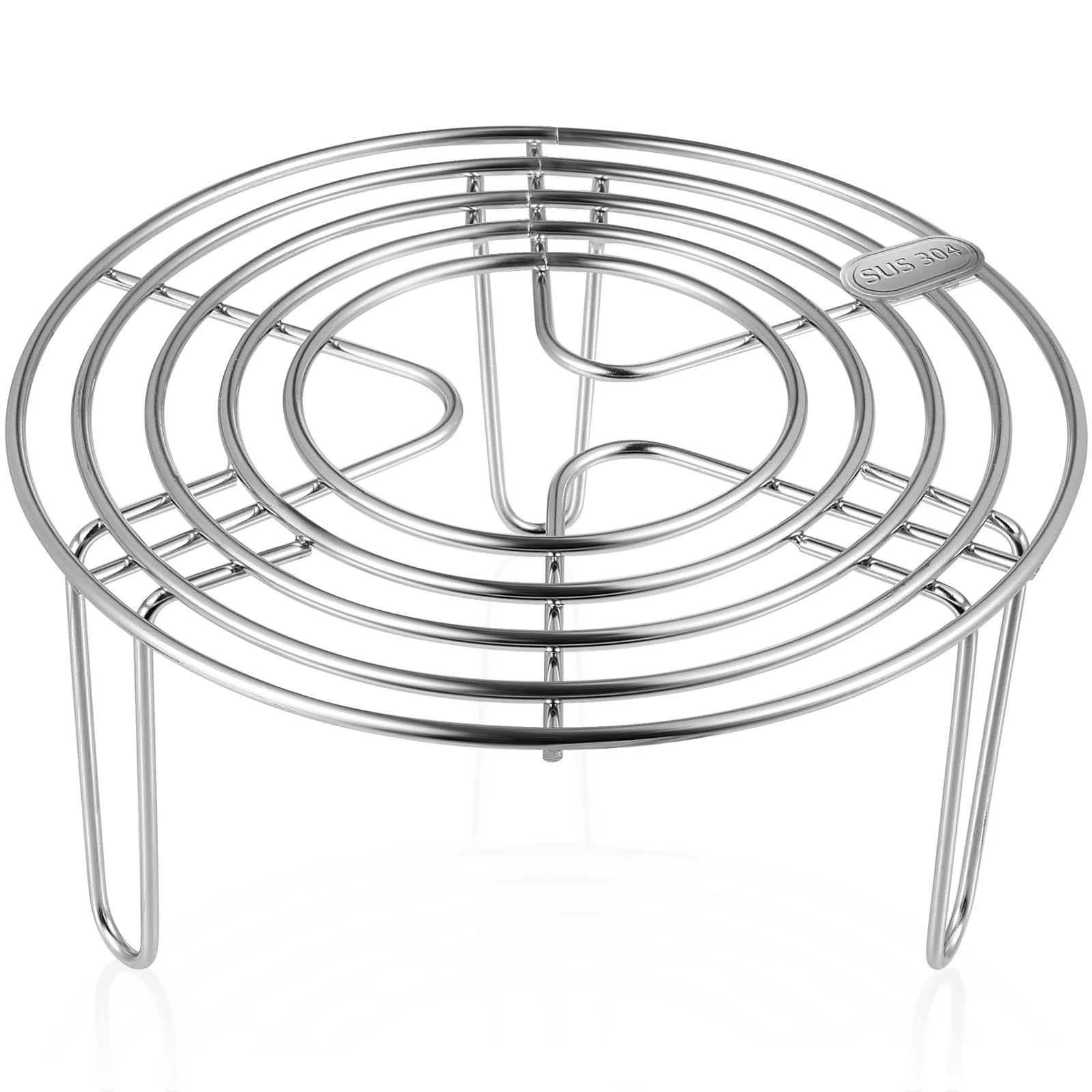 

Egg Steamer Cooling Rack Kitchen Air Fryer Wire Cooking Tools Round Stainless Steel Airfryer