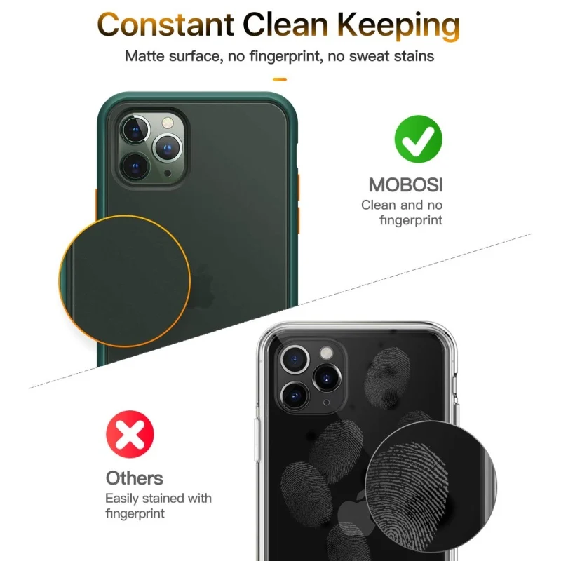 Противоударный силиконовый чехол для iPhone 11 Pro XS Max XR X прозрачный матовый защитный