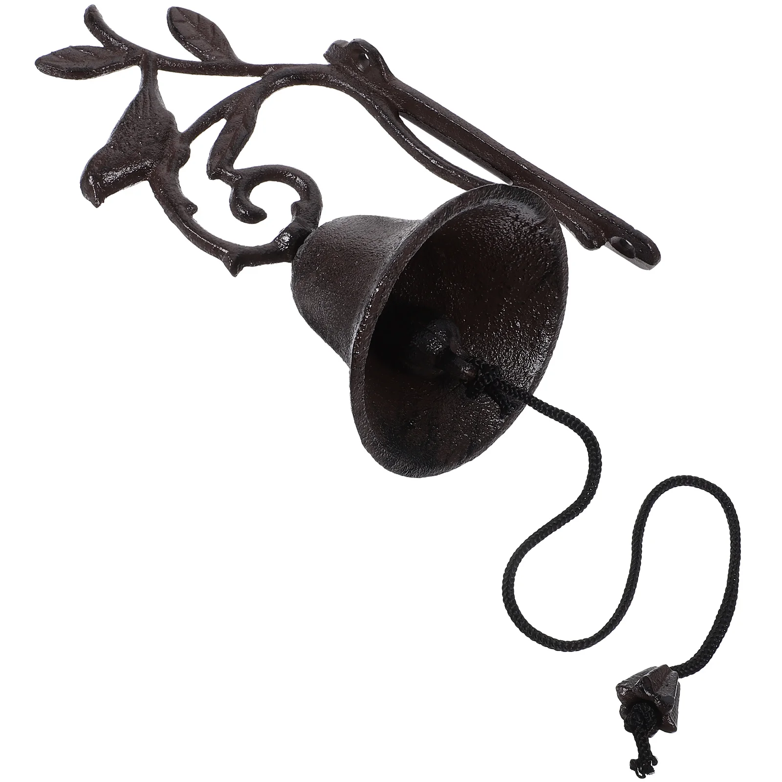 

Iron Rustic Farmhouse Bird Wall Mounted Door Bell Vintage Hand Bell Yard Decor
