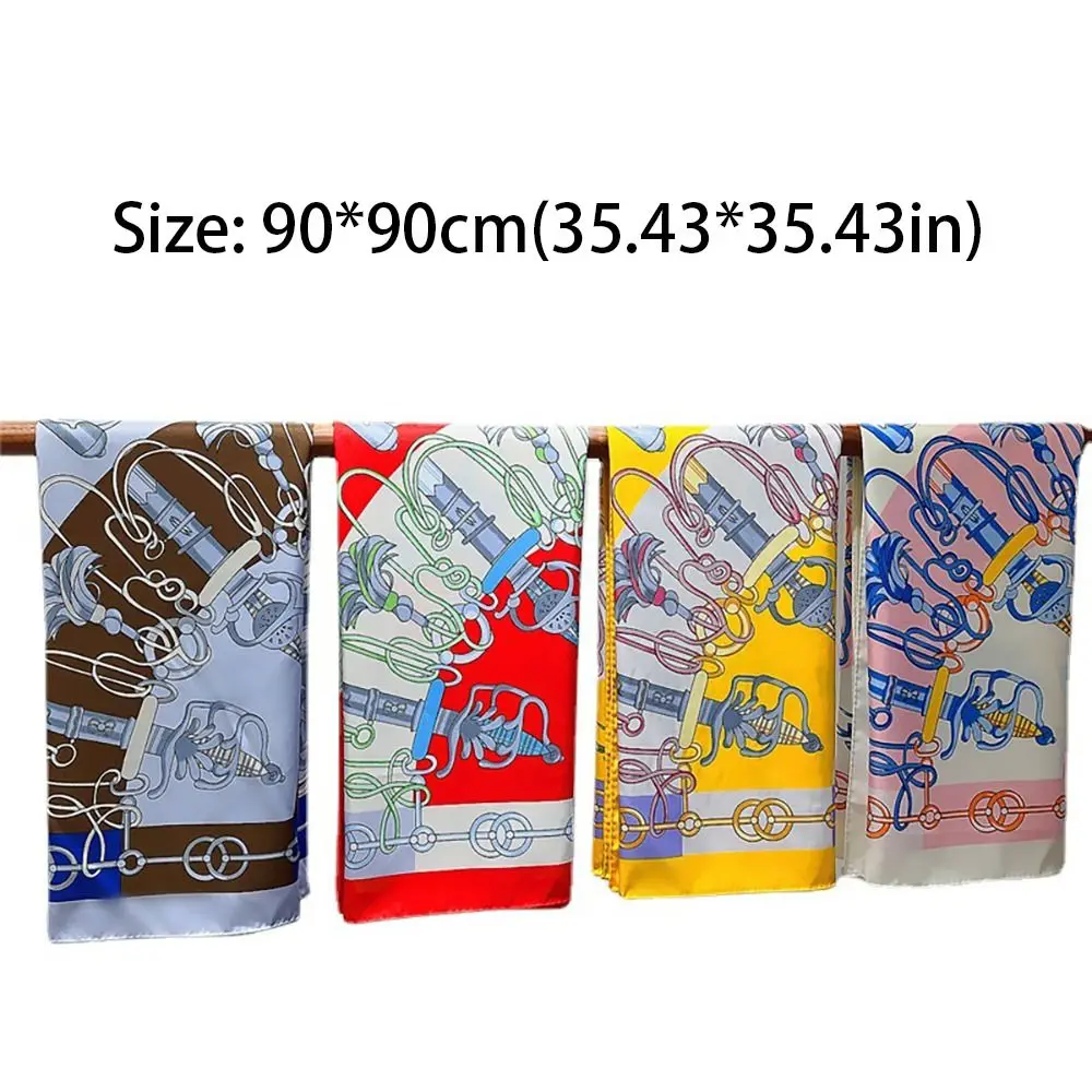 Квадратные шарфы 90 см новинка защита от солнца ручная работа твил шелковый шарф