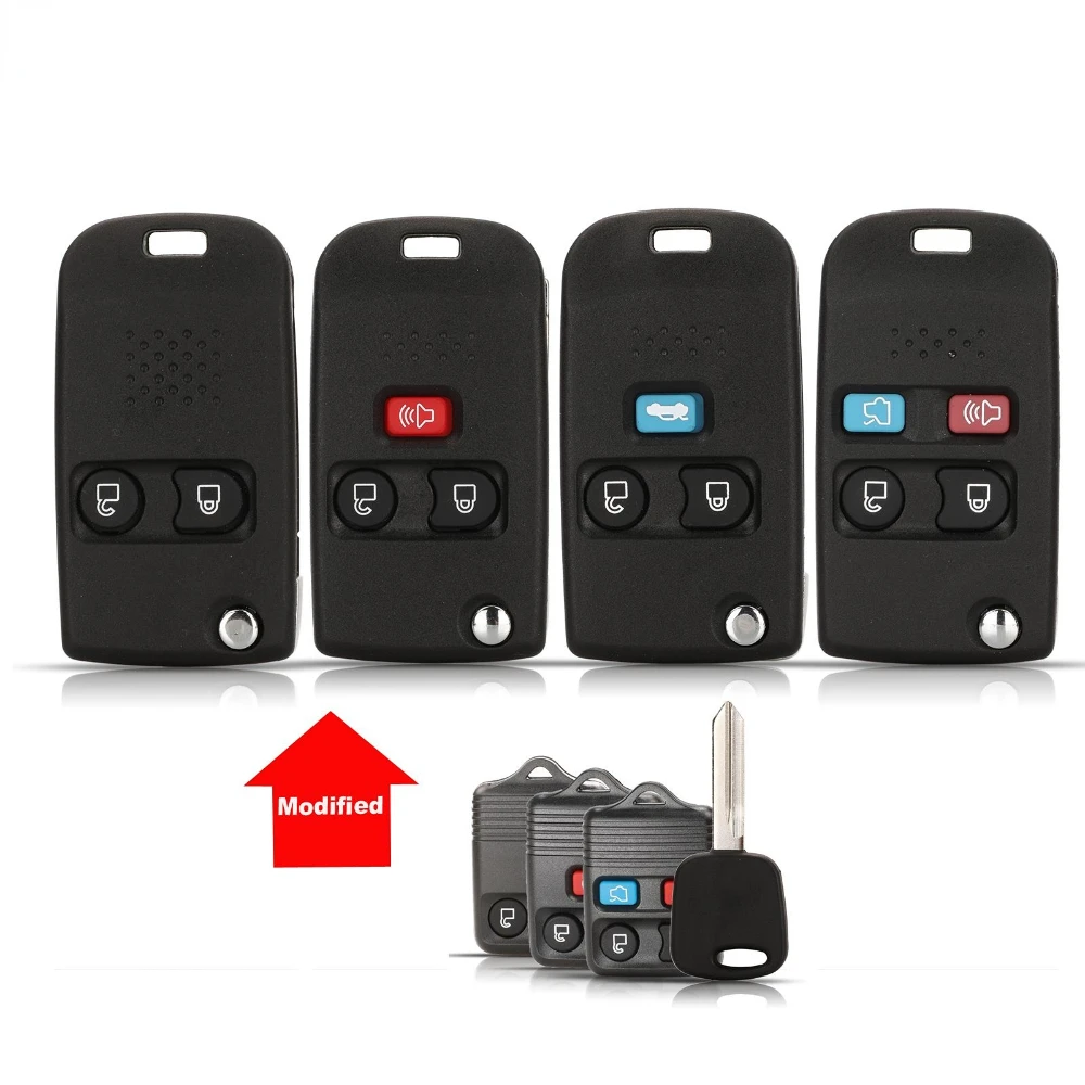 

2/3/4 Button Modified Remote Folding Flip Key Cover Case Shell for Ford Crown Victoria Escape Expedition Explorer Sport Key