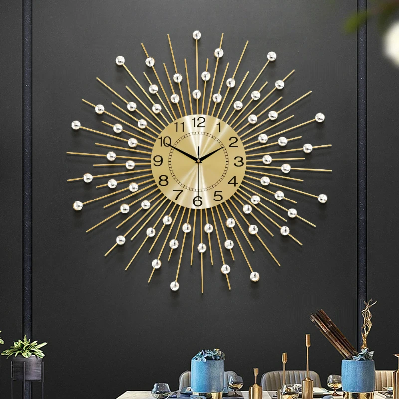 

Hot Sale Large Wall Clock Iron Decoration Simple Clocks and Watches Decoration for Home European Creativity Decor Garden