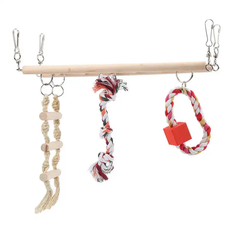 

Подвесная лестница для попугаев, деревянная подвеска для птиц, мост, заточки для птичьей клетки