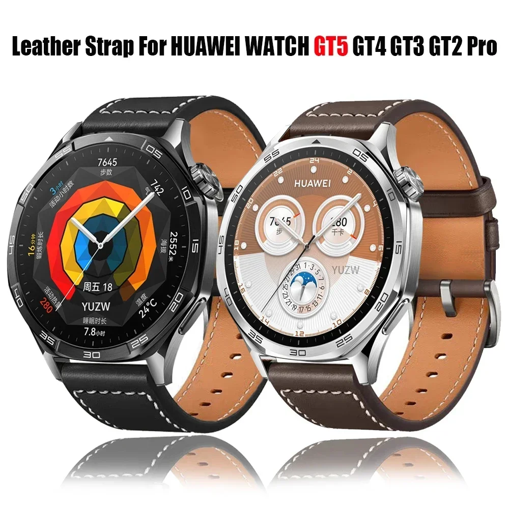 Кожаный ремешок 22 мм 20 для HUAWEI Watch GT5 GT4 46 GT3 2 Pro WATCH 4 Браслет HONOR GS 3i SE MagicWatch Ремешок