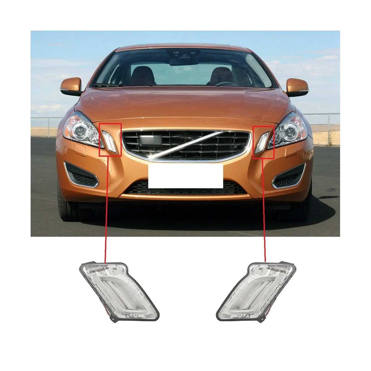 

31278558, автомобильный Передний фонарь, указатель поворота, лампа для Volvo S60 V60 2011-2013