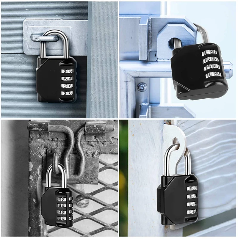 

D5 2 Pack Combination Door Lock 4 Digit Combination Padlock for School Gym Sports Locker combination padlock for lockers mini