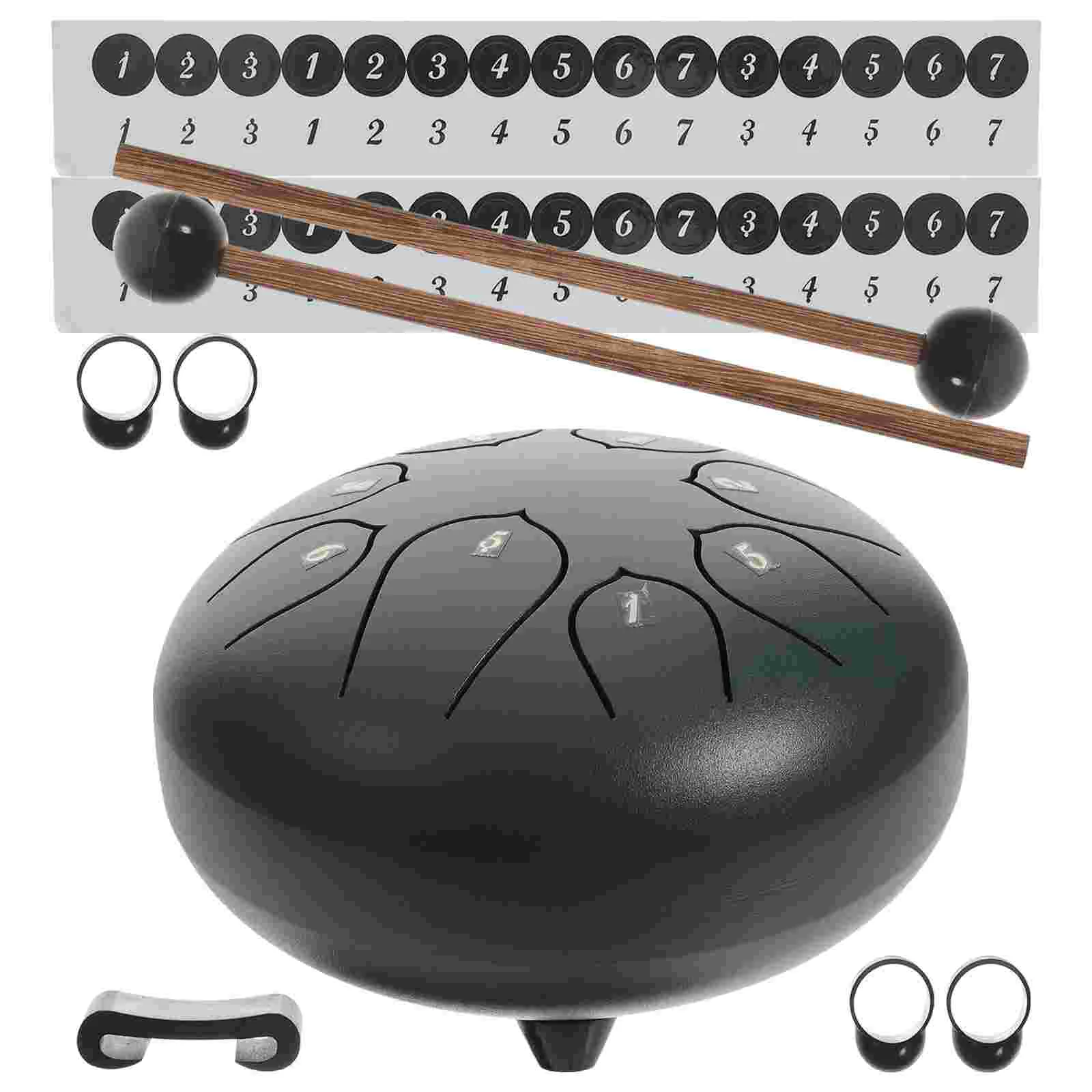 

1 set of Kids Adults Steel Tongue Drum Percussion Instrument Portable Tongue Drum