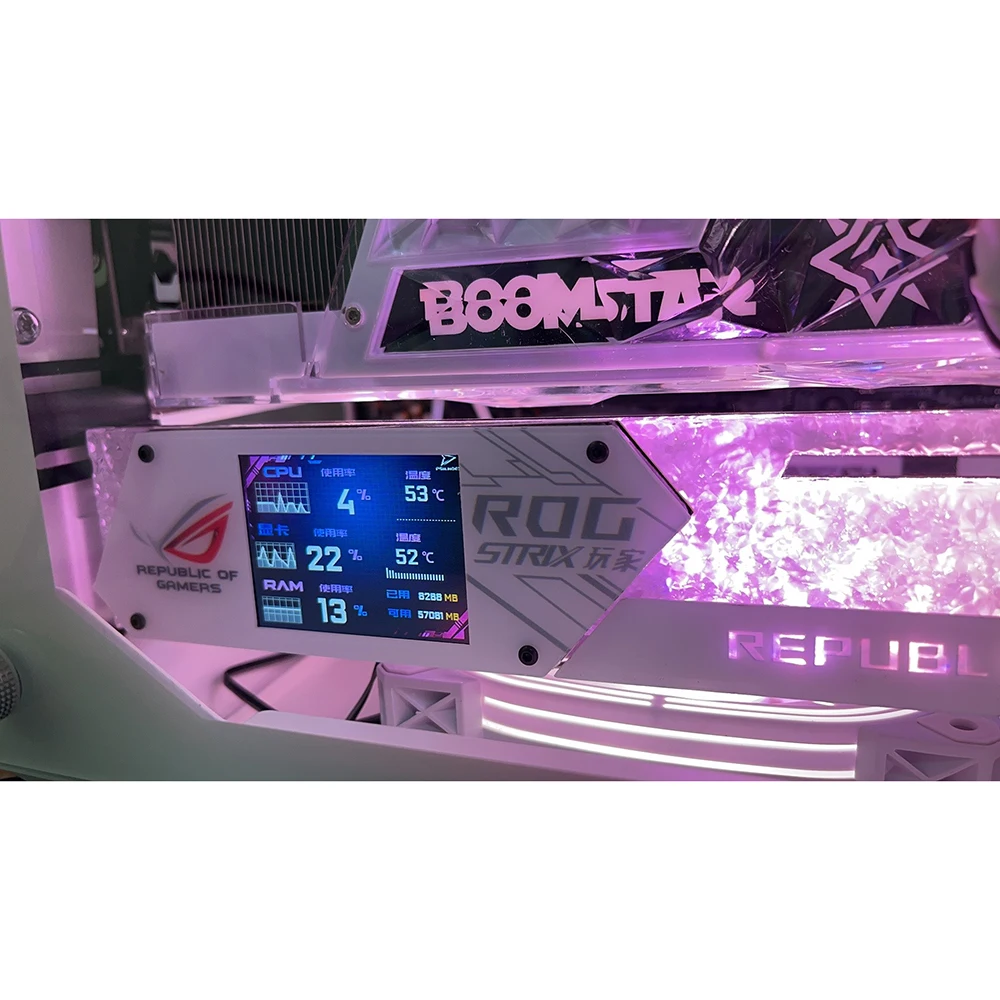 Polegada Display Lcd Placa de Vídeo Gráfico Suporte Suporte Vga Suporte Rgb Cpu Gpu Ram Monitor Aida64 para Computador Gabinete Gamer 2.2