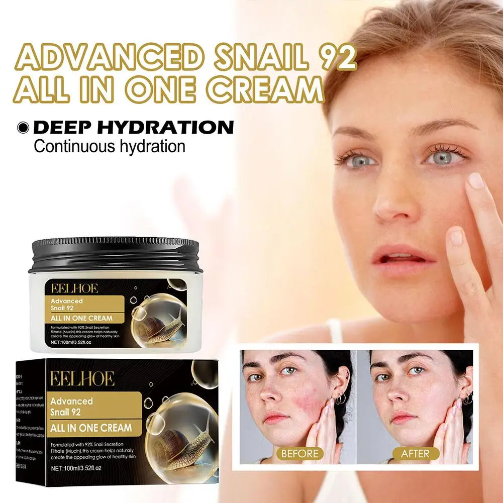 

Advanced Snail 92 All In One Cream Repair Damaged Skin Treatment Brighten Moisturizng Care Scars Acne Redness Skin Anti-agi M8H5