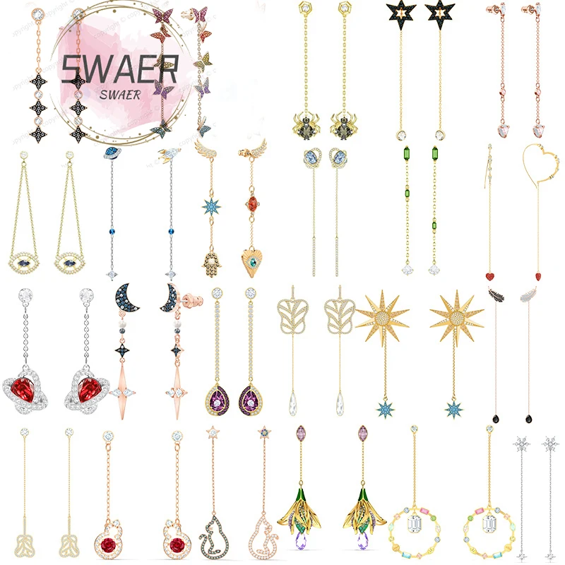 

Christmas gifts for new year 2022 Trends Women's jewelry store austrian crystal Jewelry Long pendant charm earrings