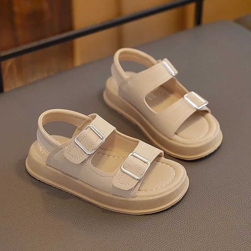 Сандалии для девочек Новинка 2024 летняя спортивная обувь на мягкой подошве модная