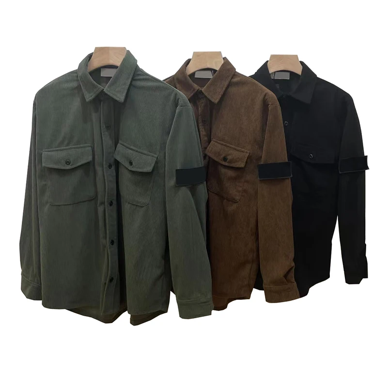 

Vintage Men's Corduroy Shirt Clothing Autumn Winter Streewear Turn-Down Collar Casual Jackets Jaqueta Masculina MA606