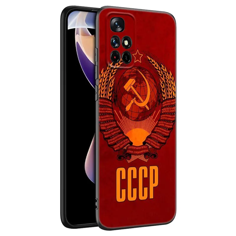 Чехол для телефона с символом флага СССР Xiaomi Redmi Note 11 10 9 8 Pro 11T 5G 10T 10S 9S 9T 9i 9C 9A 8T