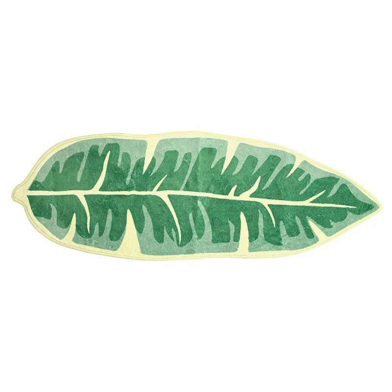 

Drop Shipping Leaves Living Room Floor Bathroom Nordic Home Indoor Bedroom Bedside Carpet Door Mat Kitchen Rug