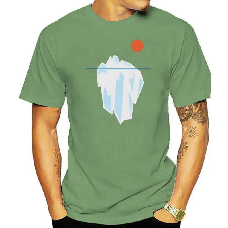 

Минималистичная Мужская футболка с принтом айсберга, футболка с круглым вырезом, Прямая поставка, одежда для взрослых, хлопковые топы