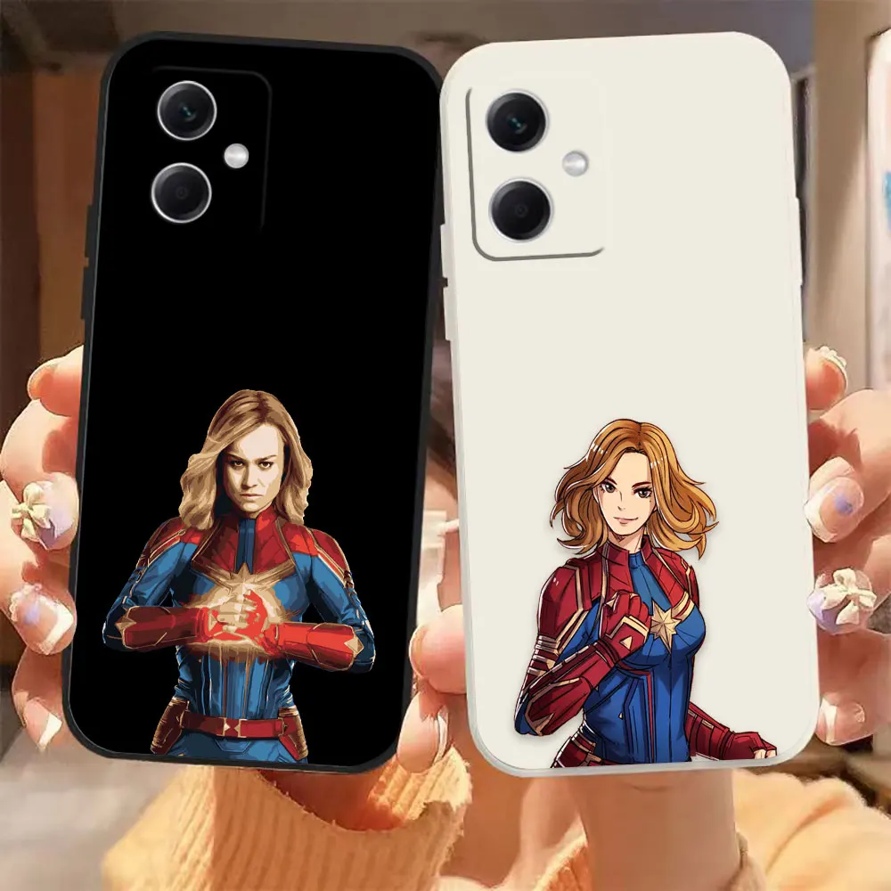 

Marvel Sexy Captain Phone Case For Redmi Note 12 11 11T 11R 11E 11S 10 9 9S 8 7 7S PRO PLUS 4G 5G Colour Liquid Case Fundas Capa
