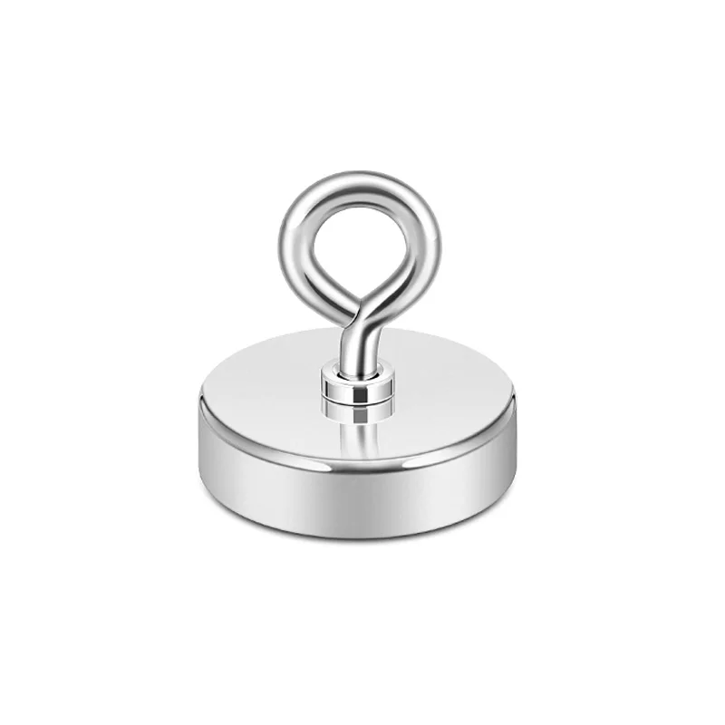 

Strong Neodymium Fishing Magnet Salvage Magnetic Hooks Magnet Deep Fishing Magnets Holder Pulling Mounting Pot with Ring Eyebolt