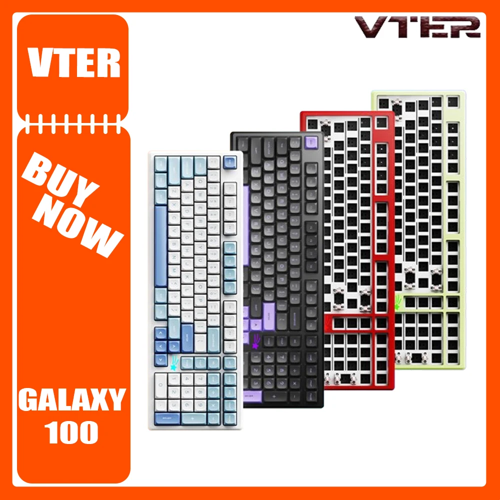 Клавиатура VTER Galaxy100 RGB из алюминиевого сплава трехрежимная механическая