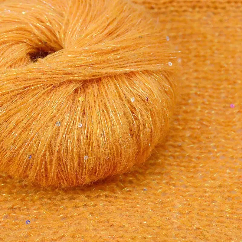 Блестящая шелковая пряжа с блестками