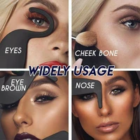 1pc eyebrow shaper card contour stencil for makeup brush sets face cheek nose makeup model portable makeup tools beauty