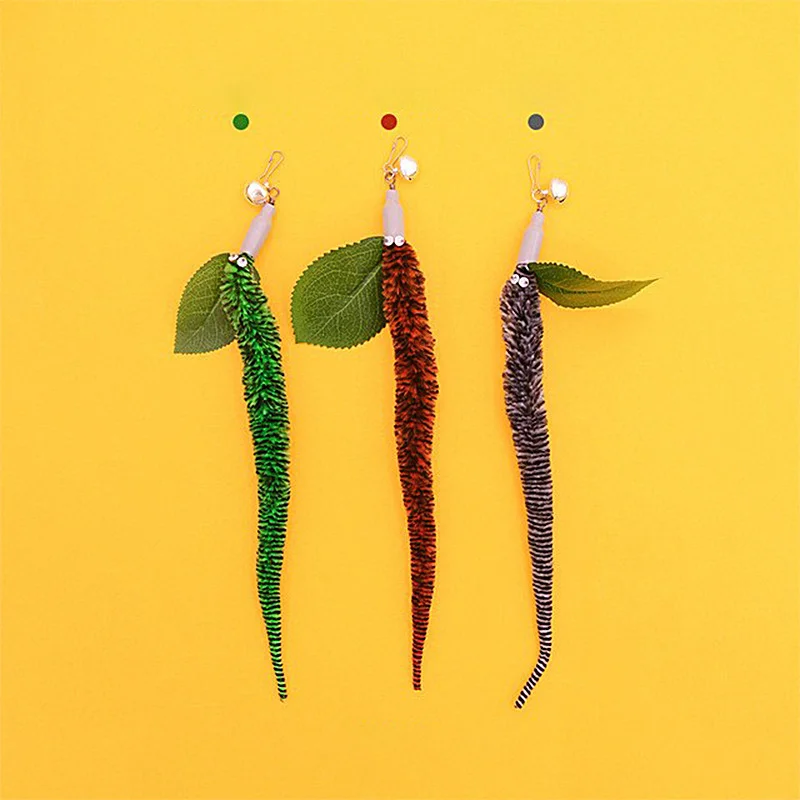 Гусеничная игрушка для кошек набор игрушек собак плюшевые черви Интерактивная